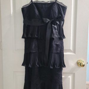 Black Lace Ruffle Cocktail dress